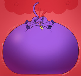anthro belly belly_expansion big_belly big_butt black_eyebrows black_nose bloated blush butt creaking_belly enjoying expansion eyebrows eyes_closed fart fart_cloud fart_fetish front_view groan groaning_belly hair huge_belly hyper hyper_belly hyper_fart hyper_inflation immobile inflation jewelry lying male motion_lines necklace on_front onomatopoeia purple_body purple_ears purple_hair purple_inner_ear purple_tail red_background red_fart_cloud red_tongue simple_background smile solo sound_effects tail text tongue tongue_out v1sage mob_entertainment poppy_playtime smiling_critters catnap_(poppy_playtime) domestic_cat felid feline felis mammal 2025 colored digital_media_(artwork) hi_res shaded signature