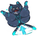 3_toes anal_request anus anus_only big_butt black_body black_fur blue_anus blue_eyes blush butt camel_toe clothed clothing clothing_aside collar feet female feral fur genital_outline genitals humanoid_genitalia humanoid_genitalia_on_feral lying machine markings multicolored_eyes neon_lights on_back partially_clothed pawpads paws persistence_of_vision_(display) presenting presenting_anus pussy_outline simple_background slightly_chubby solo spread_legs spreading tail tail_motion tailwag toes underwear underwear_aside white_background yellow_eyes rokacake hi-fi_rush microsoft tango_gameworks 808_(hi-fi_rush) domestic_cat felid feline felis mammal hi_res