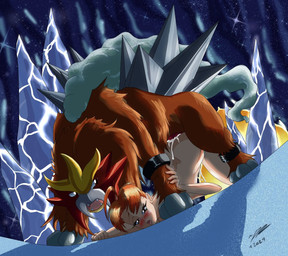 ahegao blush bodily_fluids brown_body brown_fur brown_hair cave crystal cum doggystyle duo female feral from_behind_position fur genital_fluids hair holding_another's_arm looking_pleasured male male/female nude sex shadow dr_artist nintendo pokemon delia_ketchum entei generation_2_pokemon human legendary_pokemon mammal pokemon_(species) colored hi_res