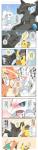 blush text azuma_minatsu nintendo pokemon detective_pikachu charizard generation_1_pokemon generation_5_pokemon legendary_pokemon pikachu pokemon_(species) reshiram zekrom 2019 absurd_res hi_res japanese_text translated