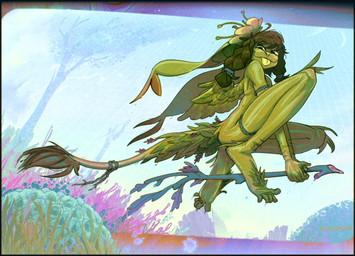 5_fingers 5_toes accessory ambiguous_gender bent_legs blep blush braided_hair detailed_background feet female fingers flower flower_(anatomy) flower_in_hair grass green_body green_hair green_skin hair hair_accessory head_flower holding_object humanoid_feet leaf_(anatomy) long_ears long_feet looking_at_viewer not_furry nude plant plantigrade smile solo tail tail_tuft toes tongue tongue_out tree tuft twig wings shugariosa nessel_(shugariosa) anthozoan aquatic cnidarian coral elemental_creature elemental_humanoid flora_fauna humanoid plant_humanoid digital_media_(artwork) hi_res