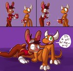 2_horns anthro anthro_on_anthro anthro_penetrated anthro_penetrating anthro_penetrating_anthro balls big_balls big_penis bow_(feature) bow_ribbon brown_body brown_fur brown_penis brown_pupils buckteeth claws clothing dialogue dick_in_a_box dipstick_ears duo ear_markings erection eyebrows eyes_closed eyewear fellatio fur genitals gift_bow glans glasses gloves green_eyes green_pupils grey_horn grin hair handwear head_grab heart_font heart_font_signature heart_in_signature heart_symbol horn humanoid_genitalia humanoid_penis interspecies iris layered_star layered_star_eyes leaning leaning_forward looking_at_genitalia looking_at_penis looking_at_viewer looking_down lying male male/male male_penetrated male_penetrating male_penetrating_male motion_lines motion_outline multicolored_ears nipples on_front oral orange_balls orange_body orange_eyes orange_penis orange_scales penetration penile penis pink_glans pink_inner_ear pink_nipples pink_nose presenting presenting_penis pupils raised_eyebrow red_clothing red_hair red_nose red_shirt red_topwear scales sex shirt sitting slit_pupils smile smirk smooth_motion_outline spread_legs spreading star star_eyes star_polygon star_pupils talking_to_viewer tan_body tan_fur teeth text topwear whiskers white_claws white_clothing white_gloves white_handwear yellow_clothing yellow_shirt yellow_topwear ultilix roderick_(tamerkoh) to-be-named-later demon lagomorph leporid mammal rabbit scalie 2022 comic english_text hi_res signature