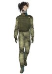 anthro army army_uniform black_hair clothed clothing fully_clothed hair male serious serious_face simple_background solo standing ukraine ukrainian_flag white_background sonofan hyena mammal 2023 absurd_res digital_media_(artwork) hi_res