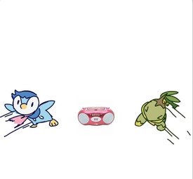 ambiguous_gender anthro beak biped blue_body blue_fur boombox brown_body clothing dancing duo eyes_closed feral fur green_body green_tail kerchief kerchief_only light_body light_fur mostly_nude multicolored_body multicolored_fur open_mouth pink_clothing pink_scarf quadruped scarf scarf_only simple_background surprised tail tan_kerchief two_tone_body two_tone_fur white_background white_body white_fur yellow_beak mastertrapmon nintendo pokemon pokemon_mystery_dungeon spike_chunsoft bonsai_(mastertrapmon) day_(mastertrapmon) generation_4_pokemon piplup pokemon_(species) turtwig 2023 2d_animation animated animation_meme english_audio frame_by_frame meme short_playtime sound video