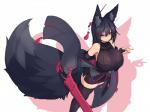 asian_clothing big_breasts black_hair blue_eyes blush breasts clothed clothing dipstick_tail east_asian_clothing female fluffy fluffy_tail hair holding_melee_weapon holding_object holding_sword holding_weapon inner_ear_fluff japanese_clothing long_hair markings melee_weapon multicolored_tail smile solo sword tail tail_markings tuft weapon sub-res kiri_(sub-res) animal_humanoid canid canid_humanoid canine canine_humanoid fox_humanoid humanoid mammal mammal_humanoid 4:3 hi_res