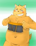 anthro belly blush brown_body brown_fur clothing fur humanoid_hands kemono male navel overweight overweight_anthro overweight_male solo underwear diru11 canid canine canis domestic_dog mammal 2012 4:5