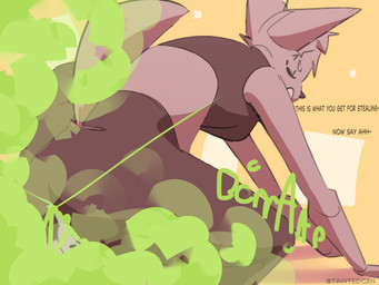 ambiguous_gender anthro clothed clothed_female clothing dialogue dominant dominant_anthro dominant_female duo eyes_closed facesitting fart fart_cloud fart_fetish farting_on_another farting_on_face female female/ambiguous fur furgonomic_pants geometric_background onomatopoeia punishment simple_background sitting sitting_on_another sound_effects tail talking_to_another text taintedcan canid canine mammal absurd_res artist_name digital_drawing_(artwork) digital_media_(artwork) english_text hi_res