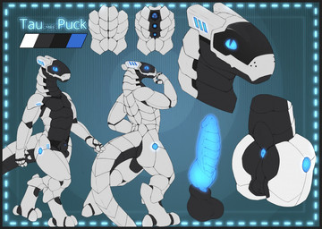 animal_genitalia anthro anus balls blue_eyes blue_penis digitigrade erection genitals glowing glowing_genitalia glowing_penis knot machine male nude penis sheath simple_background solo standing synthetic tail kazzyboii android robot synth_(vader-san) 2019 model_sheet