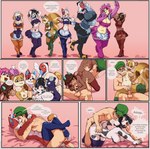 absurd_res accipitrid accipitriform amelia_(animal_crossing) animal_crossing anthro avian base_three_layout baseball_cap bear bird blockage_(layout) blush bodily_fluids bottomwear bovid breast_size_difference breasts calico_cat canid canine canis caprine cellphone character_request clothing comic cunnilingus dialogue doggystyle domestic_cat domestic_dog eagle electronics english_text eyewear felid feline felis fellatio female female_penetrated fluffy fluffy_tail from_behind_position from_front_position genitals glasses goat group hat headgear headwear heart_symbol hi_res holding_cellphone holding_object holding_phone holding_smartphone horizontal_blockage horizontal_staggering horn human human_on_anthro impregnation_request interspecies kiu-wot leglock legwear legwrap looking_at_genitalia looking_at_penis looking_pleasured lying maid_uniform male male/female male_penetrating male_penetrating_female mammal missionary_position nintendo nipples on_back on_bottom on_top open_mouth oral pashmina_(animal_crossing) penetration penile penile_penetration penis penis_in_pussy phone pinky_(animal_crossing) portia_(animal_crossing) profanity pubes purrl_(animal_crossing) pussy reverse_cowgirl_position rodent saliva sciurid scratches sex sheep signature simple_background six_frame_image skirt smartphone smile speech_bubble staggering_(layout) sylvana_(animal_crossing) tail text thigh_highs three_row_layout toeless_legwear tree_squirrel uniform vaginal vaginal_penetration vesta_(animal_crossing)