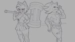 anthro belt bottomwear bracelet claws clothed clothing duo female footwear hammer jewelry male muscular muscular_anthro muscular_female muscular_male open_clothing open_shirt open_topwear pants riped_pants shirt skirt tools topwear chatow_ead sega sonic_the_hedgehog_(series) amy_rose shadow_the_hedgehog eulipotyphlan hedgehog mammal 16:9 absurd_res hi_res sketch widescreen