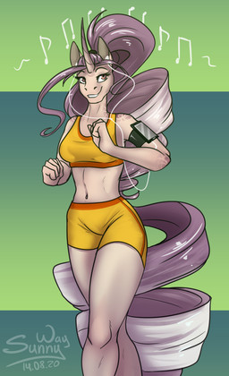 anthro exercise female horn muscular muscular_anthro muscular_female music running smile solo sport workout sunny_way friendship_is_magic hasbro my_little_pony mythology equid equine horse mammal mythological_creature mythological_equine pony unicorn 2020 digital_drawing_(artwork) digital_media_(artwork) hi_res sketch