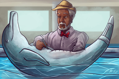 bestiality bow_(feature) bow_tie clothing disability duo female feral fisting genitals hat headgear headwear human_on_feral interspecies male measurement penetration swimming_pool vaginal vaginal_fisting vaginal_penetration vulva water fuf dolphin_tale real_world morgan_freeman winter_(dolphin_tale) aquatic cetacean dolphin human mammal oceanic_dolphin toothed_whale 3:2