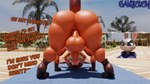 angry anthro anus backsack balls barely_visible_anus beach big_butt black_nose blue_clothing blue_eyes blue_topwear butt circumcised clothed clothed_female clothing dialogue duo erection female genitals gloves_(marking) green_eyes half-closed_eyes humanoid_genitalia humanoid_penis leg_markings looking_through looking_through_legs male male_focus markings narrowed_eyes nude_anthro nude_male penis perineum question_mark rear_view socks_(marking) stretching tail talking_to_another text thick_thighs topwear camseven disney zootopia judy_hopps nick_wilde canid canine fox lagomorph leporid mammal rabbit 16:9 2024 3d_(artwork) digital_media_(artwork) english_description english_text hi_res widescreen