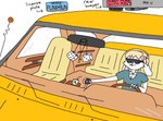 anthro blonde_hair driving eyewear female fur hair solo sunglasses white_body white_fur young young_anthro drawfag 1500chan punky_bunny_(lmcobra) lagomorph leporid mammal rabbit meme