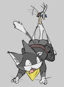 anthro anthro_focus ass_up belt belt_pouch black_body black_fur clothing clothing_pull crossgender duo erect_tail exposed_butt female flailing flapping_wings flying fur gloves_(marking) grey_background hanging_wedgie inner_ear_fluff kerchief leg_markings lifted lifting male male_focus markings mask midair neckerchief neckwear one_fang open_mouth panties panty_pull pivoted_ears shocked shortstack shortstack_male simple_background socks_(marking) solo_focus tail tuft underwear underwear_pull wedgie white_body white_clothing white_fur white_panties white_underwear wide_eyed dorkass atlus megami_tensei persona_(series) persona_5 sega morgana_(persona) pixie_(megami_tensei) domestic_cat felid feline felis humanoid mammal pixie tuxedo_cat 2024 colored_sketch digital_drawing_(artwork) digital_media_(artwork) sketch