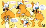 anal anal_penetration annoyed anthro body_invasion bulge dialogue duo female fingering looking_pleasured male moan penetration possession stretching_face text tongue tongue_out vaginal vaginal_fingering vore reiki_arts sega sonic_the_hedgehog_(series) miles_prower rouge_the_bat bat canid canine fox mammal 2023 english_text hi_res