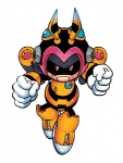 ambiguous_gender anthro machine robotization solo unknown_artist capcom mega_man_(series) sega sonic_the_hedgehog_(series) worlds_collide charmy_bee charmy_man roboticized_masters arthropod bee hymenopteran insect robot robot_master