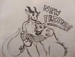 duo hug lips male male/male scan tail thick_bottom_lip hot-gothics mythology mmorre nafeon bear dragon mammal mythological_creature mythological_scalie scalie graphite_(artwork) traditional_media_(artwork)