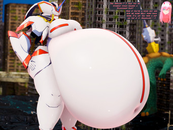 belly belly_expansion big_belly duo expansion female female/female good_boy huge_belly hyper hyper_belly machine stuffing text prismadumb darling_in_the_franxx studio_trigger strelizia human humanoid mammal robot 2025 english_text hi_res
