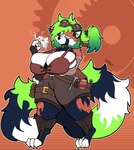 alternative_fashion big_breasts big_tail breasts cog eyewear female gear goggles huge_breasts huge_thighs hyper hyper_breasts investigating steampunk tail thick_thighs empskit june_(pvt_yoda) absurd_res hi_res