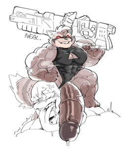 abs anthro barazoku bent_leg biceps big_muscles big_penis bite biting_lip biting_own_lip blush bodily_fluids carrying_another claws cleavage_cutout clothed clothing clothing_aside cutout deltoids dripping drooling duo erection face_squish fur genital_fluids genitals glans gun holding_gun holding_object holding_ranged_weapon holding_weapon huge_muscles huge_penis humanoid_genitalia humanoid_on_anthro humanoid_penis hyper hyper_muscles larger_humanoid leotard leotard_aside licking long_penis looking_at_viewer male male/male mismatched_genitalia mismatched_humanoid_penis mismatched_penis muscular muscular_anthro muscular_humanoid muscular_male on_shoulders open_mouth oral pecs penile penis penis_in_face penis_lick precum precum_drip ranged_weapon saliva saliva_drip saliva_on_tongue self_bite sex simple_background size_difference small_but_hung smaller_anthro smile squish standing sweat teeth thick_arms thick_penis thick_thighs tongue tongue_out tongue_swirl triceps tuft vein veiny_penis weapon whiskers white_background neal56001 guardians_of_the_galaxy marvel marvel_rivals rocket_raccoon venom_(marvel) alien alien_humanoid humanoid mammal procyonid raccoon symbiote 2025