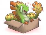 4:3 ambiguous_gender box canes-cm capcom container dragon european_mythology feral if_it_fits_i_sits_(meme) in_box in_container meme monster_hunter mythological_creature mythological_scalie mythology najarala reptile scales scalie simple_background snake snake_wyvern solo tail tusks western_dragon wyvern