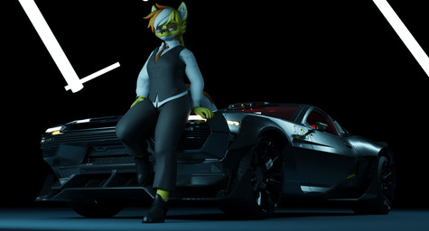 anthro car clothing cyberpunk eyewear gynomorph intersex looking_at_viewer motor_vehicle sitting_on_car sitting_on_vehicle solo suit sunglasses vehicle haolde cd_projekt_red cyberpunk_2077 haolde_(character) canid canine canis mammal wolf 3d_(artwork) absurd_res blender_(artwork) digital_media_(artwork) hi_res gynomorph_(lore)