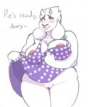 anthro areola big_breasts blush breasts clothed clothing clothing_lift dress dress_lift female genitals horn long_ears mature_anthro mature_female nipples pussy solo text buttdawg undertale undertale_(series) toriel boss_monster_(undertale) bovid caprine mammal 2017