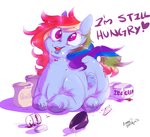 cutie_mark dialogue female feral food noodles overweight overweight_female overweight_feral solo text wings lunarmarshmallow friendship_is_magic hasbro my_little_pony mythology nutella rainbow_dash_(mlp) equid equine mammal mythological_creature mythological_equine pegasus english_text