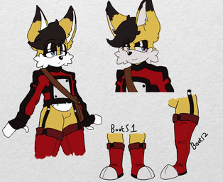 anthro bedroom_eyes blush boots bottomless bottomless_male clothed clothing eyebrows eyeshadow femboy footwear handbag legwear looking_aside makeup male narrowed_eyes neutral_expression raised_eyebrow seductive shoes solo straps thick_thighs thigh_boots thigh_highs justsomeidiotonline archie_comics sega sonic_the_hedgehog_(archie) sonic_the_hedgehog_(comics) sonic_the_hedgehog_(series) miles_prower_(anti-tails) canid canine fox mammal red_fox true_fox absurd_res hi_res model_sheet story story_in_description