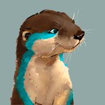 fur profile solo sketchotterly mammal mustelid otter 1:1 digital_media_(artwork) digital_painting_(artwork) icon sketch