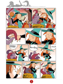 clothing consentacles duo female hat headgear headwear magic_user not_furry tentacles text witch witch_hat circuit19 melusine human mammal comic french_text hi_res