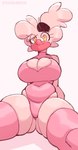 anthro beak belly big_belly big_breasts big_butt breasts butt butt_from_the_front cleavage cleavage_cutout clothed clothing cutout eyebrows eyelashes feathers female footwear hair huge_breasts latex latex_clothing latex_legwear latex_thigh_highs legwear leotard looking_at_viewer navel non-mammal_breasts non-mammal_navel pink_body pink_feathers pink_hair simple_background sitting slightly_chubby slightly_chubby_anthro slightly_chubby_female socks solo spread_legs spreading squish text thick_eyebrows thick_thighs thigh_highs thigh_socks thigh_squish tied_hair tight_clothing white_background wide_hips winged_arms wings yellow_eyes doodledox aza_(doodledox) avian bird 2025 artist_name colored digital_media_(artwork) hi_res shaded signature