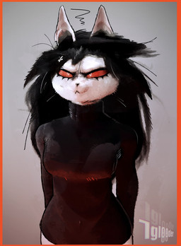 angry anthro clothing female fur magic_user red_eyes solo sweater topwear turtleneck white_body white_fur witch iglooder domestic_cat felid feline felis mammal 3d_(artwork) blender_(artwork) digital_media_(artwork) hi_res procreate_(artwork)