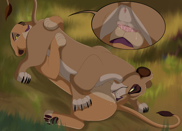 69_position anus bodily_fluids cunnilingus dripping duo feet female female/female feral feral_on_feral fingers fur genitals half-closed_eyes looking_back lying narrowed_eyes on_back on_model oral outside_sex pawpads paws saliva saliva_drip saliva_string sex smile tail toes tongue tongue_out vaginal vulva blurrypanda disney the_lion_king kiara_(the_lion_king) vitani_(the_lion_king) felid lion mammal pantherine absurd_res digital_media_(artwork) hi_res story story_in_description