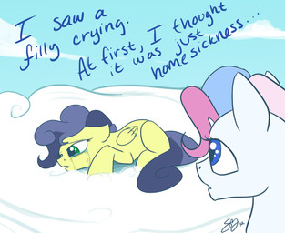 blue_eyes cloud crying duo english_text equine famosity female fur green_eyes hair mammal multi-colored_hair my_little_pony pegasus star_catcher_(mlp) text tumblr white_fur wings
Rating: Safe
Score: 0
User: nom123
Date: March 01, 2014