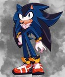 5_fingers anthro blue_body blue_fur clothing cuff_(restraint) fingers footwear fur gold_cuffs grey_eyes male metal_cuffs red_clothing red_footwear red_shoes restraints shoes solo moonlit_oasis sega sonic_the_hedgehog_(series) apex_the_hedgehog fan_character eulipotyphlan hedgehog mammal hi_res