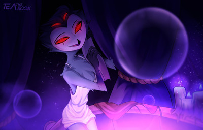 anthro bath bedroom_eyes candle candle_wax candlelight detailed_background fur grey_body grey_fur grey_hair hair holding_object holding_towel light looking_at_viewer male narrowed_eyes night red_eyes seductive short_hair sitting sky smile solo star starry_sky towel white_face teathekook hellaverse helluva_boss stolas_(helluva_boss) avian bird demon owl owl_demon hi_res