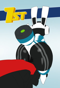 anal anal_penetration animal_ears anthro big_butt biker biker_girl black_body blue_clothing blue_leotard bodily_fluids bunny_ear_hat butt butt_focus clothing dildo dildo_in_ass dildo_insertion dildo_sitting electronics extreme_perspective female footwear genital_fluids glistening glistening_butt gradient_background headgear headphones headset headwear huge_butt huge_hips leotard machine masturbation motor_vehicle motorcycle object_in_ass penetration perspective perspective_shot rear_view riding_dildo riding_motorcycle scut_tail sex_toy sex_toy_in_ass sex_toy_insertion shoes short_tail simple_background solo tail thick_thighs vehicle white_clothing white_ears white_footwear white_headwear white_shoes wide_hips mvoicia project_turboblast tempo_(project_turboblast) animal_humanoid humanoid lagomorph leporid mammal rabbit robot robot_anthro hi_res shaded simple_shading