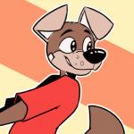 anthro button_ears clothing floppy_ears freckles fur male simple_background smile solo komdog kom_(komdog) canid canine canis domestic_dog mammal 1:1 2019 2d_animation animated digital_media_(artwork) frame_by_frame short_playtime