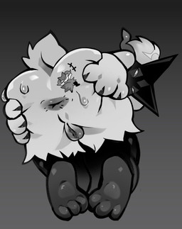 anthro anus bodily_fluids butt duo extreme_size_difference female female/female genitals paws presenting presenting_hindquarters size_difference sweat vulva voremaxx nintendo pokemon braixen generation_6_pokemon generation_9_pokemon meowscarada pokemon_(species) hi_res