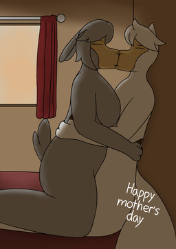 anthro bed cloven_hooves curtains curtains_open duo eyes_closed female furniture holidays hooves hug infidelity interspecies kissing male male/female mature_anthro mature_female nude on_bed text window fast_master mother's_day fuji_(fast_master) mame_(fast_master) alpaca camelid canid canine canis hybrid mammal wolf absurd_res english_text hi_res incest_(lore) mother_(lore) mother_and_child_(lore) mother_and_son_(lore) parent_(lore) parent_and_child_(lore) parent_and_son_(lore) son_(lore)