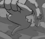 chest_tuft demonic duo female feral grabbed high-angle_view looking_down open_mouth portal tuft hitsuji them's_fightin'_herds fhtng_the_unspeakable paprika_paca_(tfh) alpaca camelid eldritch_being mammal greyscale hi_res monochrome