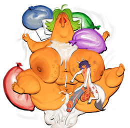 4_fingers 5_toes after_sex after_vaginal age_difference anthro areola balls belly bent_arm big_areola big_balls big_breasts big_nipples big_penis biped bird's-eye_view bite_mark bite_mark_on_belly bite_mark_on_breast black_claws black_eyes blue_condom blush bodily_fluids breast_squish breasts breasts_apart broken_condom canon_x_oc claws condom cum cum_from_vagina cum_in_vagina cum_inside cum_on_belly cum_on_body cum_on_chest cum_on_ground cumshot deep_navel dipstick_tail duo ejaculation extreme_size_difference eye_roll eyelashes feet female filled_condom fingerless_(marking) fingers fur genital_fluids genitals glans glistening glistening_nipples grabbing_sheets green_condom green_hair grey_body grey_fur grey_markings grey_tail grey_tail_tip hair half-closed_eyes head_on_pillow high-angle_view huge_areola huge_balls huge_breasts huge_nipples huge_penis humanoid_genitalia humanoid_on_humanoid humanoid_penis hyper hyper_condom hyper_genitalia hyper_penis inner_ear_fluff iris kiss_mark kiss_mark_on_balls kiss_mark_on_chest kiss_mark_on_face kiss_mark_on_penis larger_anthro larger_female legs_up light_areola light_body light_fur light_hair light_skin lips lipstick long_eyelashes long_nose long_penis looking_at_another looking_at_partner looking_up looking_up_at_partner lying lying_on_another lying_on_partner makeup male male/female markings mascara mature_female mature_humanoid morbidly_obese morbidly_obese_anthro morbidly_obese_female mouth_closed multicolored_body multicolored_fur multicolored_tail narrowed_eyes navel nipples no_pupils nude nude_anthro nude_female nude_humanoid nude_male obese obese_anthro obese_female older_anthro older_female on_another on_back on_side orange_areola orange_body orange_breasts orange_eyes orange_inner_ear orange_nipples orange_nose orange_skin overweight overweight_anthro overweight_female overweight_humanoid penis penis_grab pillow pink_blush pink_glans pointy_ears prick_ears pubic_stubble purple_condom purple_hair red_condom red_lips red_lipstick running_makeup running_mascara sexual_barrier_device shaved_vulva short_hair simple_background size_difference smaller_anthro smaller_male smile smirk spread_legs spreading squish tail tail_markings tan_balls tan_body tan_penis thick_lips thick_penis toe_claws toeless_(marking) toes tuft two_tone_tail vulva white_background white_body white_ears white_fur white_inner_ear_fluff white_pillow white_sclera white_tail younger_anthro younger_male iheartmaskmen cartoon_network chowder_(series) ms._endive animal_humanoid felid felid_humanoid humanoid mammal mammal_humanoid 2025 absurd_res digital_drawing_(artwork) digital_media_(artwork) hi_res