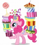 balance bowl box cake candy candy_cane container dessert female feral food fur gift holding_gift holding_object lollipop pastery pastry pie pink_body pink_fur quadruped simple_background solo tail white_background unknown_artist friendship_is_magic hasbro my_little_pony pinkie_pie_(mlp) earth_pony equid equine horse mammal pony animated low_res short_playtime