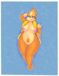 anthro anthrofied breasts female genitals innie_pussy nipples nude pussy simple_background smile solo wide_hips boiful nintendo pokemon floatzel generation_4_pokemon mammal mustelid pokemon_(species) 2019 digital_media_(artwork) hi_res