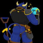 anthro armor belt butt clothed clothing ear_piercing ear_ring headgear helmet horn male muscular muscular_anthro muscular_male piercing ring_piercing shovel solo tools underwear warrior conditional_dnp notkastar rivals_of_aether shovel_knight yacht_club_games shovel_knight_(character) bovid bovine cattle mammal pouch_(disambiguation) 1:1 alpha_channel signature