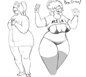 4_fingers anthro belly big_breasts bikini bikini_bottom bikini_top breasts cleavage clothed clothing condom crop_top curvy_figure dialogue female fingers hair hair_over_eye legwear love_handles navel overweight overweight_anthro overweight_female revealing_outfit rodent_ears sexual_barrier_device shirt skimpy small_bikini solo stockings swimwear t-shirt text thick_thighs thigh_highs topwear towel two-piece_swimsuit wet wet_body wet_hair wide_hipped_anthro wide_hipped_female wide_hips hennessy-the-rat mammal murid murine rat rodent english_text hi_res monochrome sketch sketch_page
