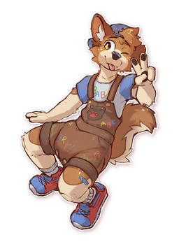 4_fingers ambiguous_gender anthro backwards_baseball_cap backwards_hat band-aid band-aid_on_face band-aid_on_leg band-aid_on_nose bandage bandage_on_face bandage_on_nose baseball_cap big_diaper black_nose black_pawpads blue_band-aid blue_baseball_cap blue_clothing blue_shirt blue_topwear bodily_fluids bottomwear brown_body brown_clothing brown_ears brown_fur brown_inner_ear brown_overalls brown_tail clothed clothing diaper diaper_peekage diaper_under_clothing fangs fingers floppy_ears footwear fur genital_fluids gesture hand_gesture hat headgear headwear high-angle_view inner_ear_fluff invisible_geometry markings multicolored_body multicolored_fur one_eye_closed overalls pawpads shirt shoes simple_background sitting smile sneakers socks solo spots spotted_body spotted_face spotted_fur spotted_markings spotted_tail tail tail_markings tan_body tan_fur tan_inner_ear_fluff tan_spots tan_tail teeth text text_on_bottomwear text_on_clothing text_on_hat text_on_headwear text_on_shirt text_on_topwear three-quarter_view tongue tongue_out topwear tuft unclean_diaper urine used_diaper v_sign wearing_diaper wet_diaper white_background white_clothing white_footwear white_socks wink neemitenaide akko_(akkodoggo) canid canine canis domestic_dog mammal english_text full-length_portrait portrait