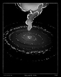 after_explosion aftermath black_background border night rock sea simple_background smoke water wave zero_pictured sharkinthepark 2025 4:5 absurd_res comic greyscale hi_res monochrome